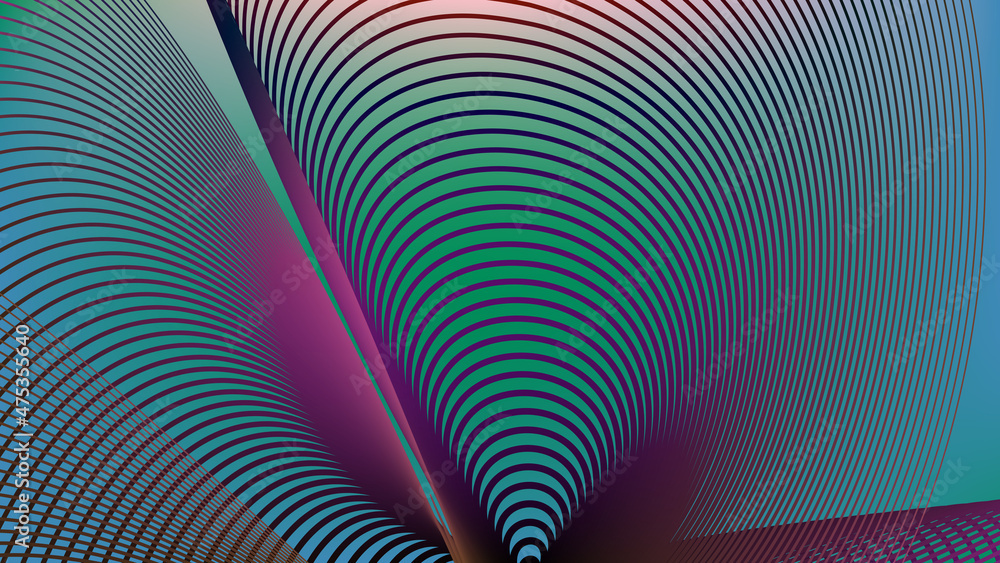 Dark chromatic gradient lines blend digital vector art. Dark chromatic gradient lines blend digital vector art.