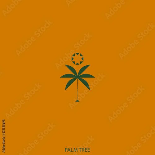 Palm logo for your design. Palm tree. Palm vector illustration.