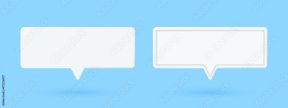 Message bubble vector illustration. 3d dialogue box. Speech bubble, text message, social media comment. Website or mobile application comment. Message bubble vector illustration. 3d dialogue box. Speech bubble, text message, social media comment. Website or mobile application comment.