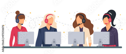 Live support concept. Business customer care service concept. Icon for contact us, support, help, phone call and website click. Flat vector illustration.