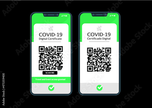 International Digital Certificate of vaccine for Covid-19 in a cellphone in order to travel between countries and access cultural events.