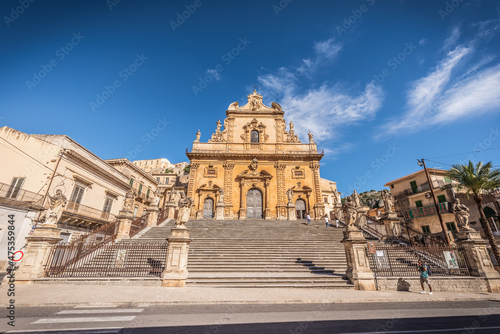 Cathedral of San Pietro in Modica, Ragusa, Sicily, Italy, Europe, World Heritage Site