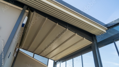 Pergola awning in the sunshine photo