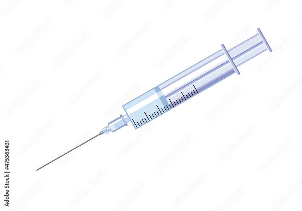 Syringe isolated on white background. Vector illustration, icon. Cartoon flat style. Syringe isolated on white background. Vector illustration, icon. Cartoon flat style.