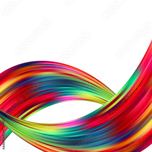 Bright colored background in flowing vector line style, design element