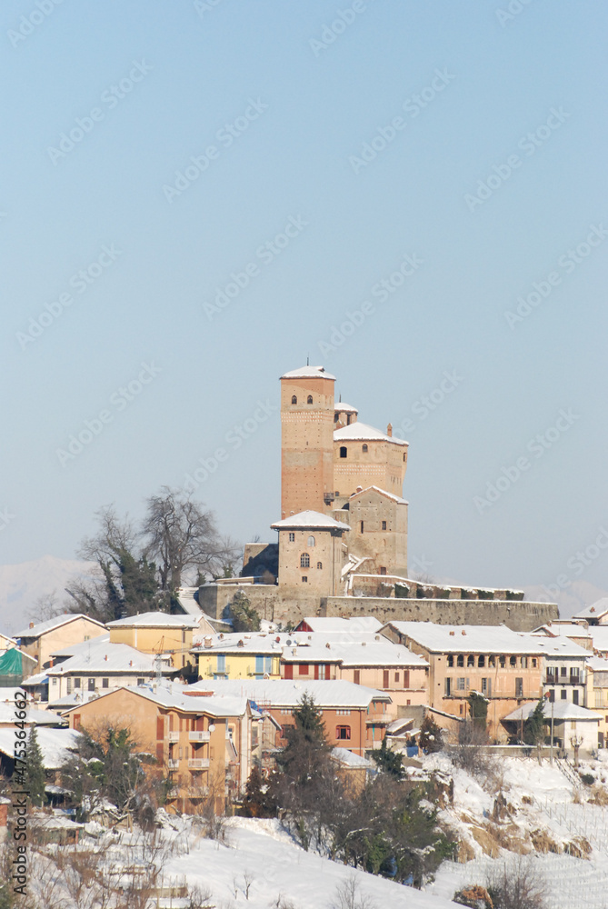 Fototapeta premium Castle of Serralunga of Alba, Piedmont - Italy