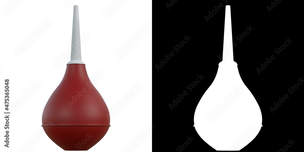 3D rendering illustration of a bulb syringe 3D rendering illustration of a bulb syringe