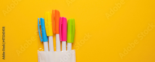 Close up of Color pens