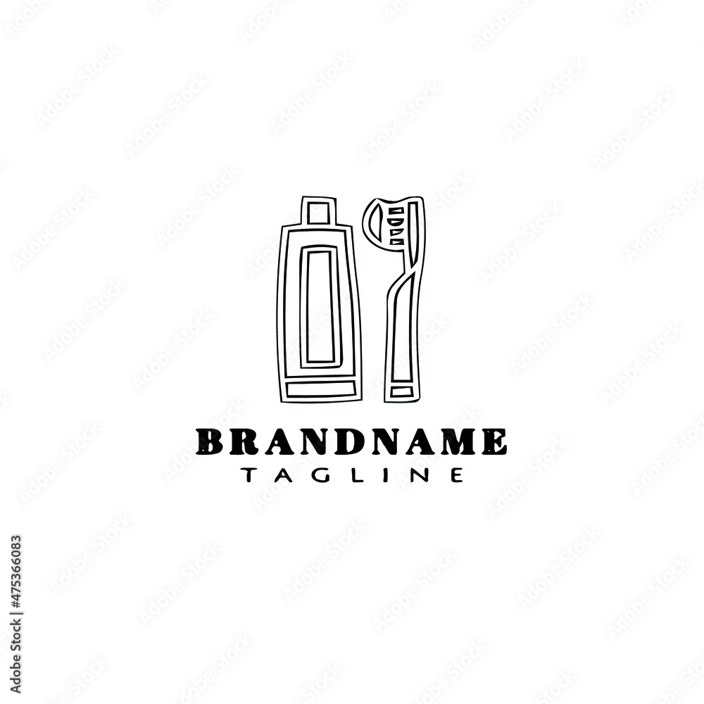 toothache and toothpaste logo cartoon icon design vector illustration toothache and toothpaste logo cartoon icon design vector illustration