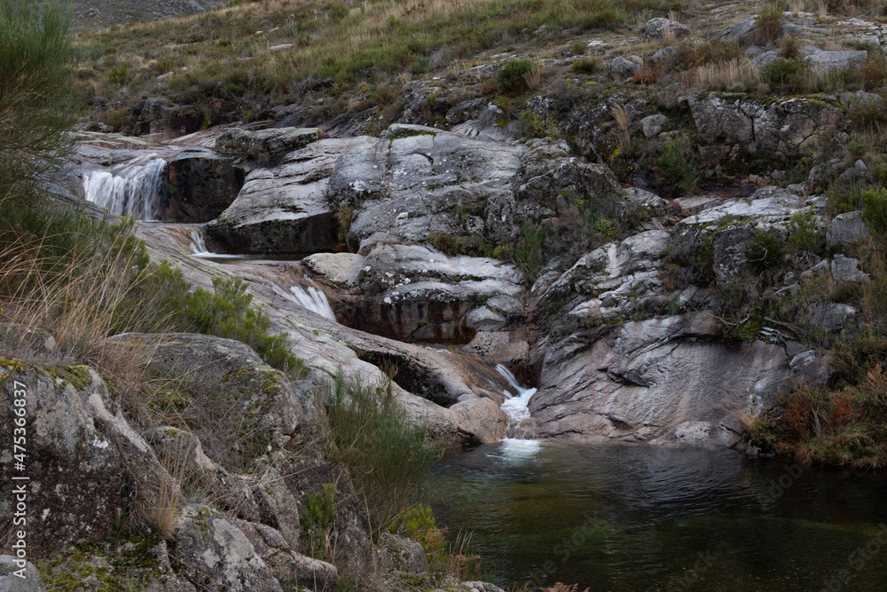 Waterfalls of pozo das olas, in the natural park of Xures-Geres between Galicia and Portugal. High quality photo Waterfalls of pozo das olas, in the natural park of Xures-Geres between Galicia and Portugal. High quality photo