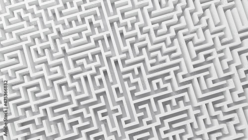 Maze or labyrinth texture of white color background, can be used to ...