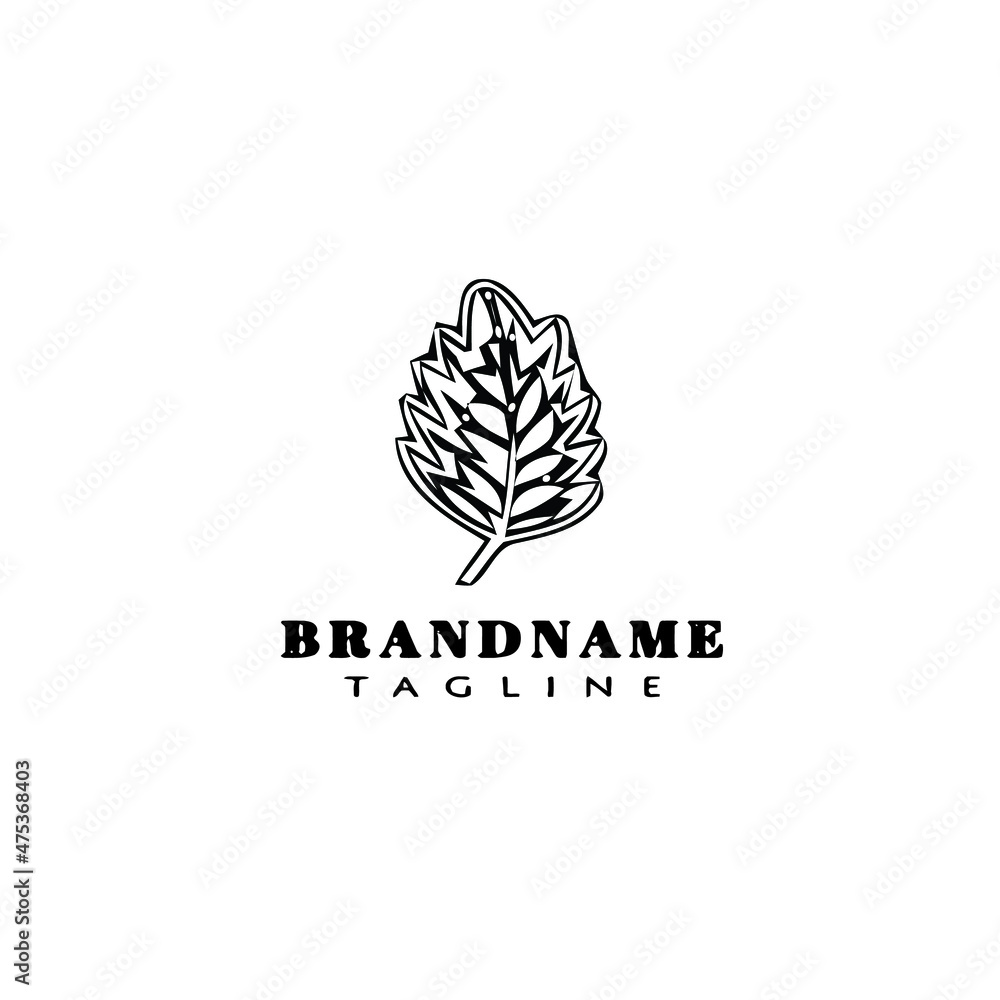 plants with leaves logo icon design cute vector illustration
