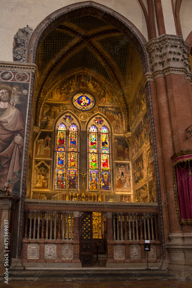 Bolognini chapel inside the basilica of San Petronio in Bologna, Italy.