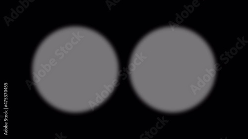 Binocular View. Alpha channel.