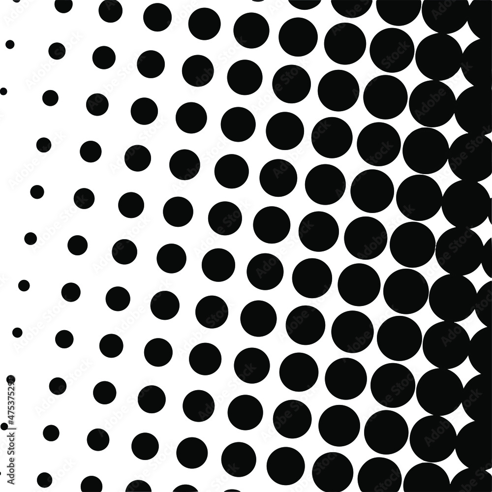 White and black circles, gradient halftone background. Vector illustration. White and black circles, gradient halftone background. Vector illustration.
