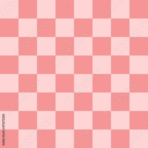 Pink checkerboard seamless pattern background. Vector illustration.