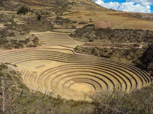 View of the incan terraces at Moray - Moray, Peru © Bernard Barroso