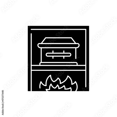 Crematorium line color icon. Religion. Sign for web page