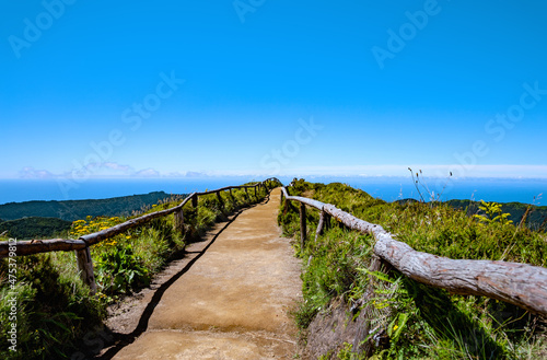 Walking path  S  o Miguel Island  Azores  A  ores  Portugal  Europe.