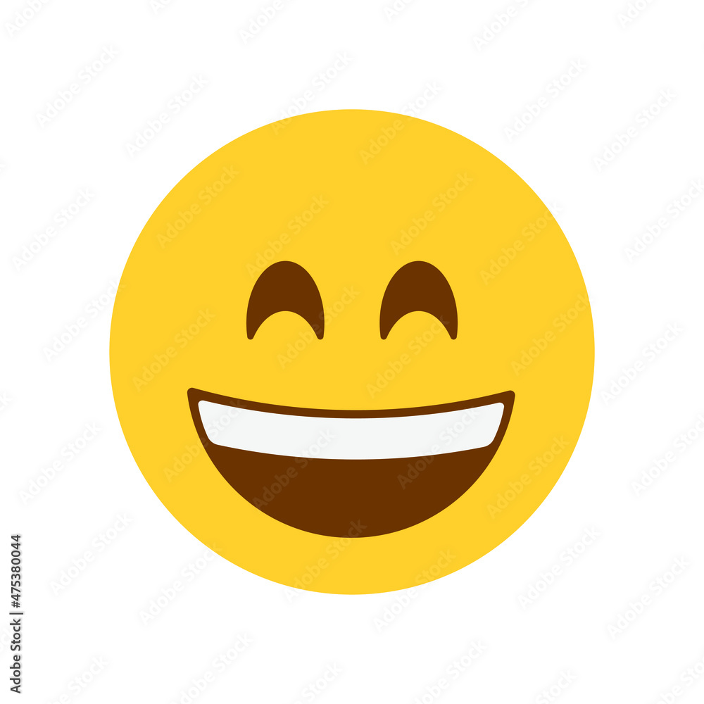 Grinning Face with Smiling Eyes emoji vector Grinning Face with Smiling Eyes emoji vector