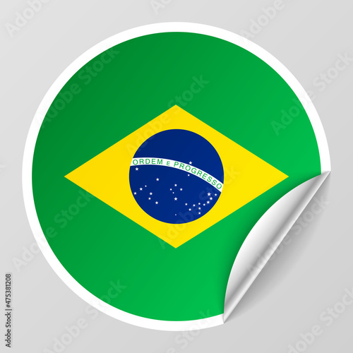 EPS10 Vector Patriotic background with Brazil flag colors.