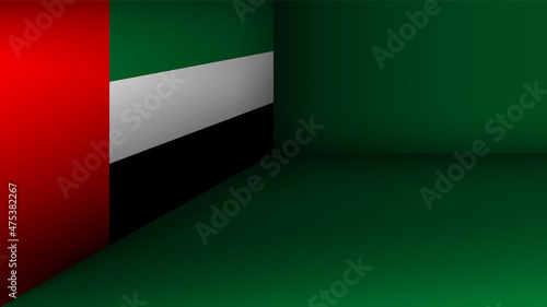 EPS10 Vector Patriotic background with UAE flag colors.