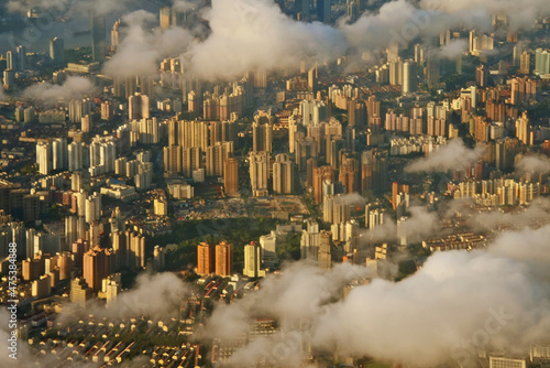 Photography Aerial view of Shanghai, China