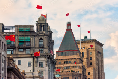 Canvas Print Colonial buildings on the Bund, Shanghai, China