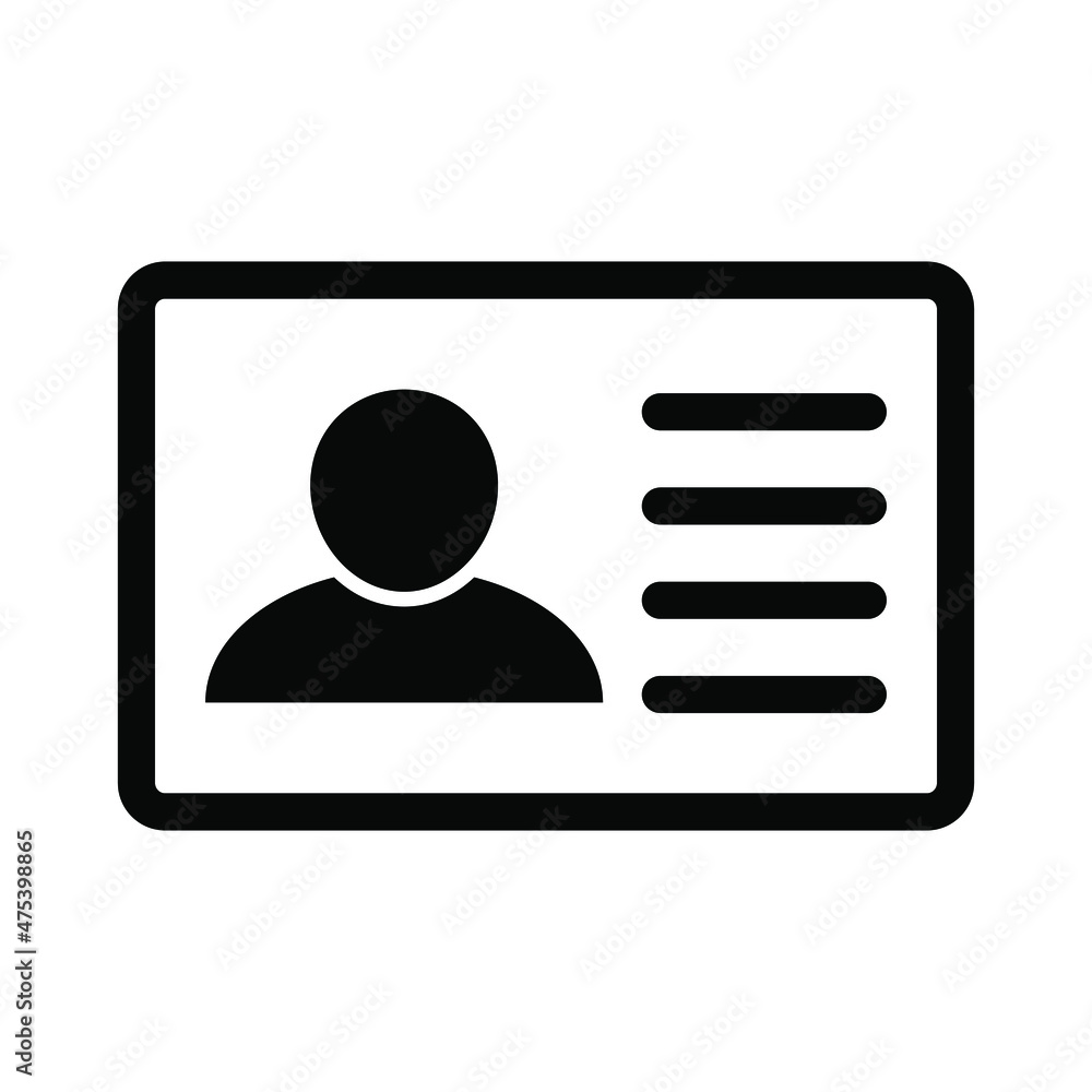 ID Card icon collection. Employee clerk card, driver license, Identification card, staff identification card symbol. Design for website and mobile app. ID Card icon collection. Employee clerk card, driver license, Identification card, staff identification card symbol. Design for website and mobile app.