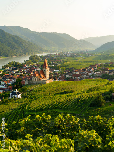 Historic village Weissenkirchen located in wine-growing area, UNESCO World Heritage Site. Lower Austria