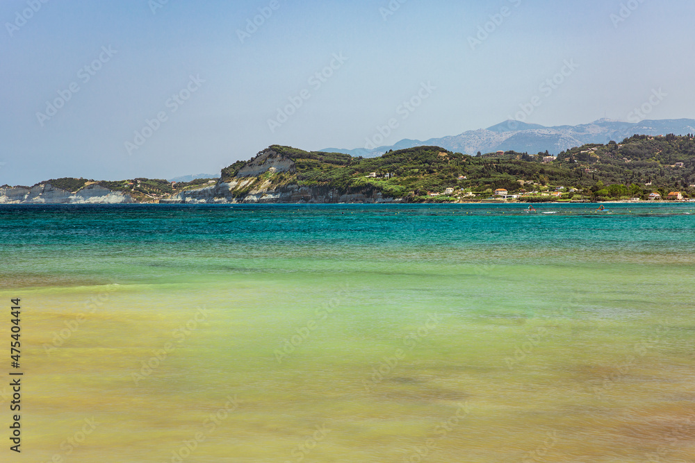 Summer resort seascape, Sidari, Corfu island, Greece,