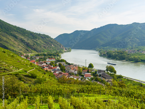 Fényképezés Historic village Spitz located in wine-growing area, UNESCO World Heritage Site