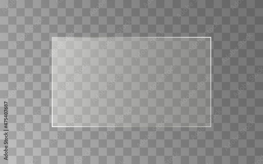 Vetor do Stock: Transparent glass reflect effect. Plastic sheet ...