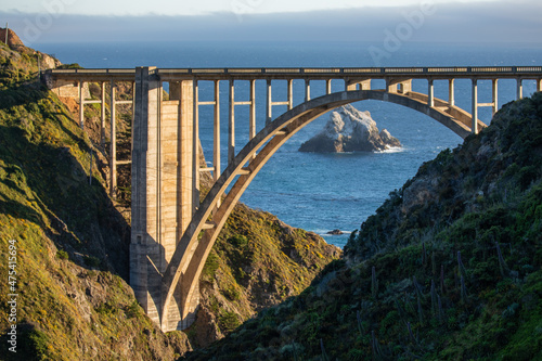 Beautiful view of Bixby Creek Bridge, in Big Sur, California