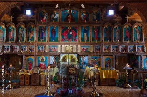 Inside the Orthodox Church, the largest wood structure in Russian Far East, Anadyr, Chukotka Autonomous Okrug, Russia © Danita Delimont