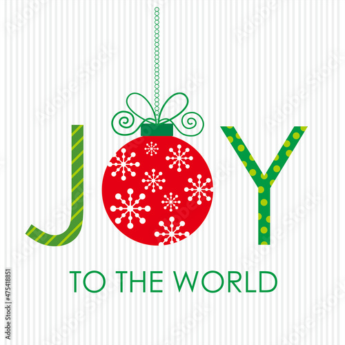 Christmas lettering, joy to the world