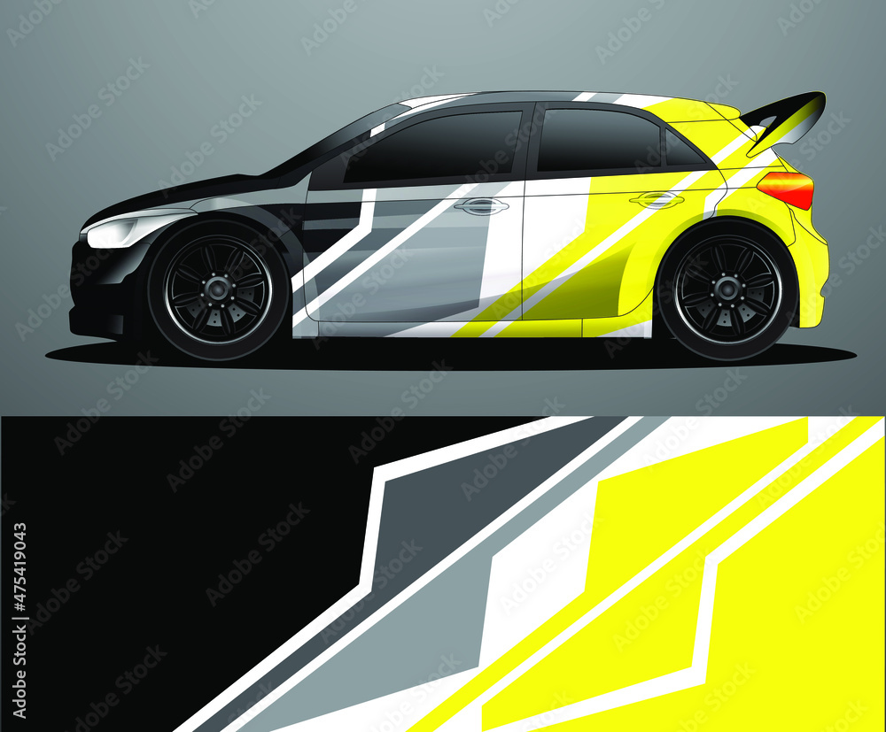 Rally car decal graphic wrap vector, abstract background Rally car decal graphic wrap vector, abstract background