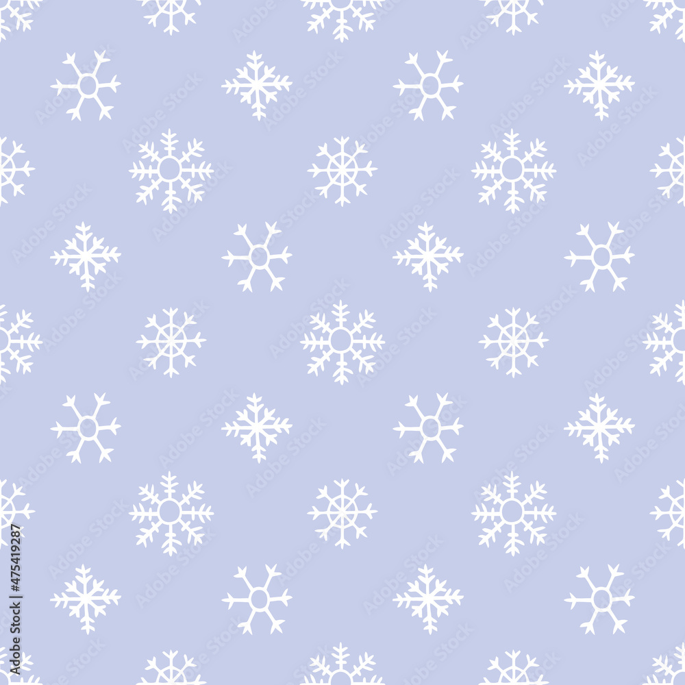 Seamless vector illustration in light shades with snowflakes. Seamless vector illustration in light shades with snowflakes.