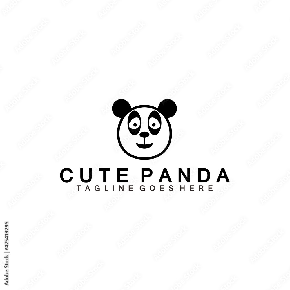 Illustration vector graphic of cute panda head