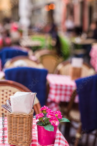 Sweden  Stockholm  Gamla Stan  Old Town  cafe tables