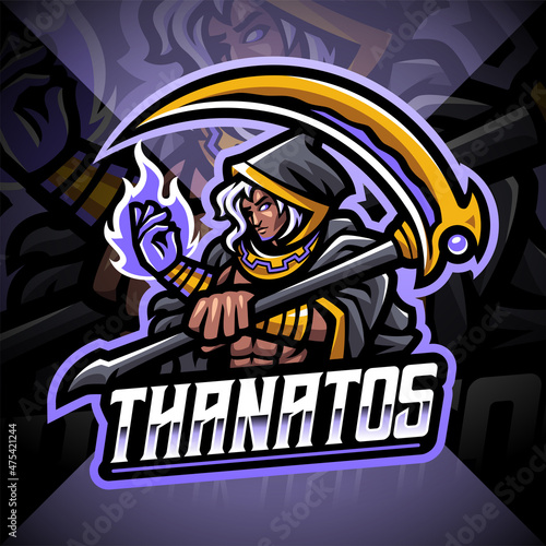 Thanatos esport mascot logo design