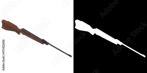 3D rendering illustration of a carabine rifle