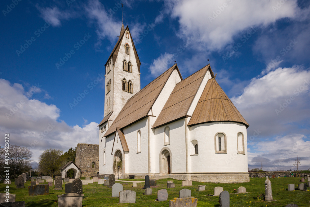 Sweden, Gotland Island, Gothem, Gothem church, 14th century (Editorial Use Only)