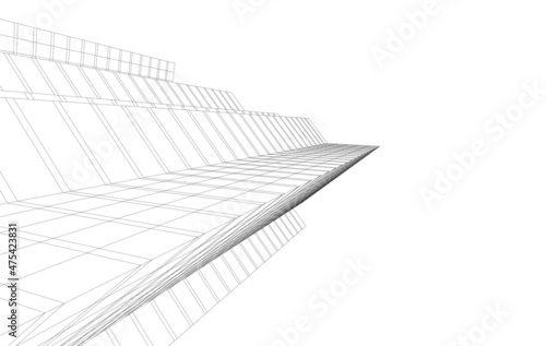 abstract architecture building vector illustration