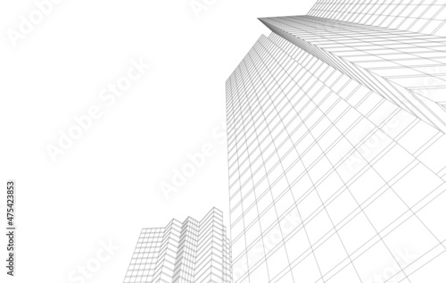 abstract architecture building vector illustration