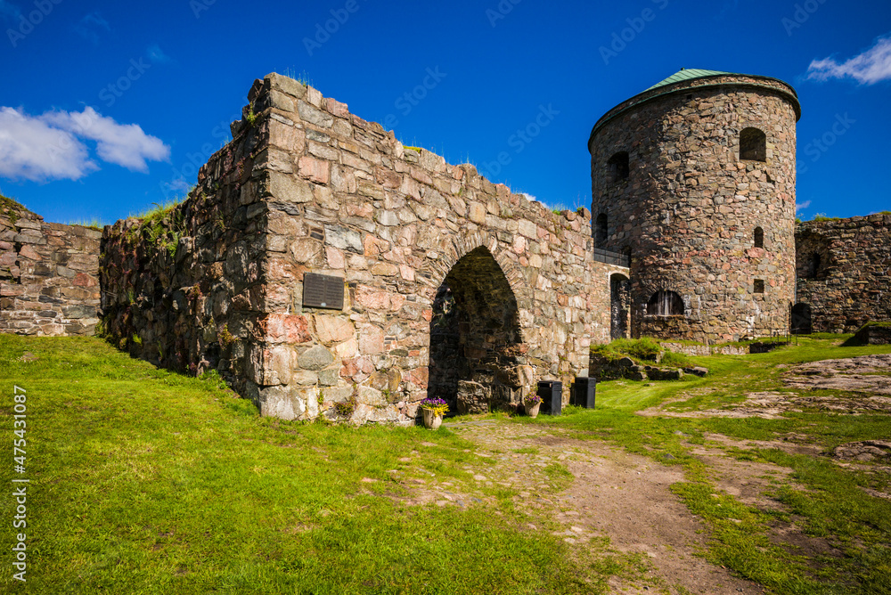 Sweden, Bohuslan, Kungalv, 14th century medieval fortress, Bohus Fastning