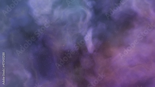 Deep space nebula 3d illustration