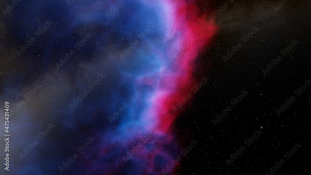 Obraz premium Deep space nebula 3d illustration