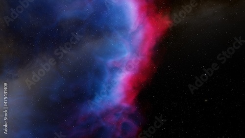 Deep space nebula 3d illustration © ANDREI