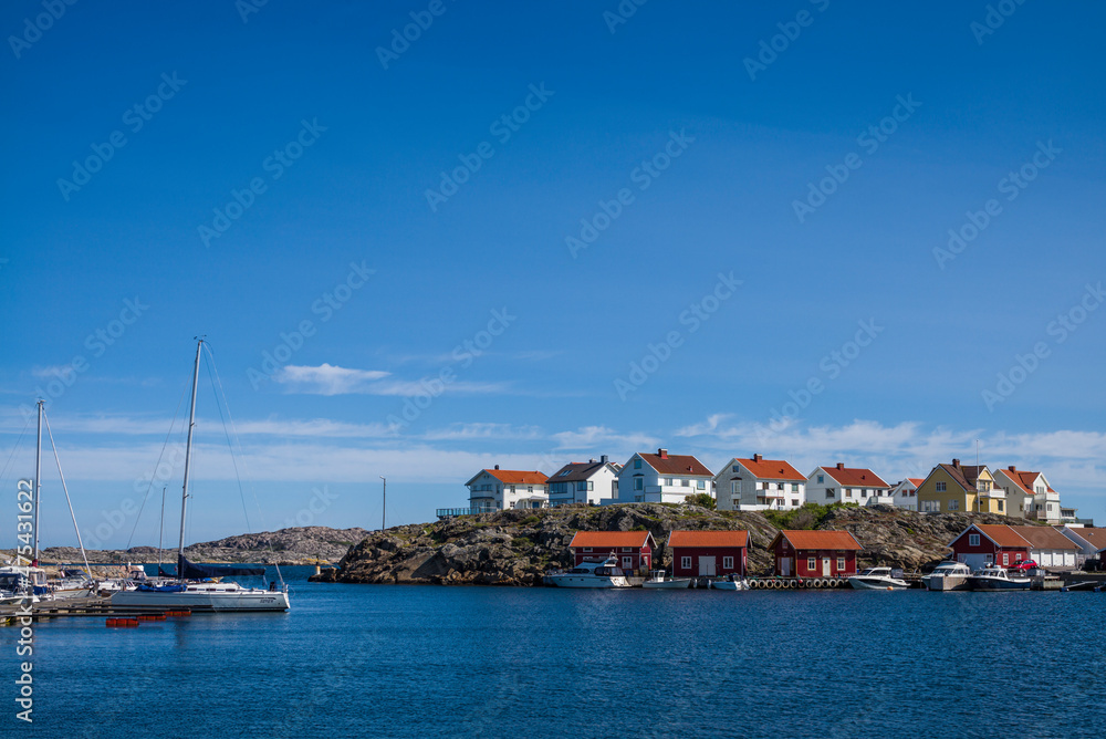 Sweden, Bohuslan, Tjorn Island, Ronnang, village and harbor